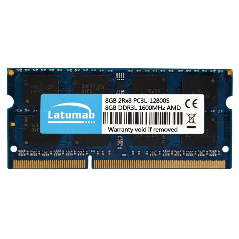 Latumab ОЗУ DDR3L 8 Гб 1600 МГц память для ноутбука AMD Чипсет процессора 204Pin SODIMM 1 35 V Memoria DDR3