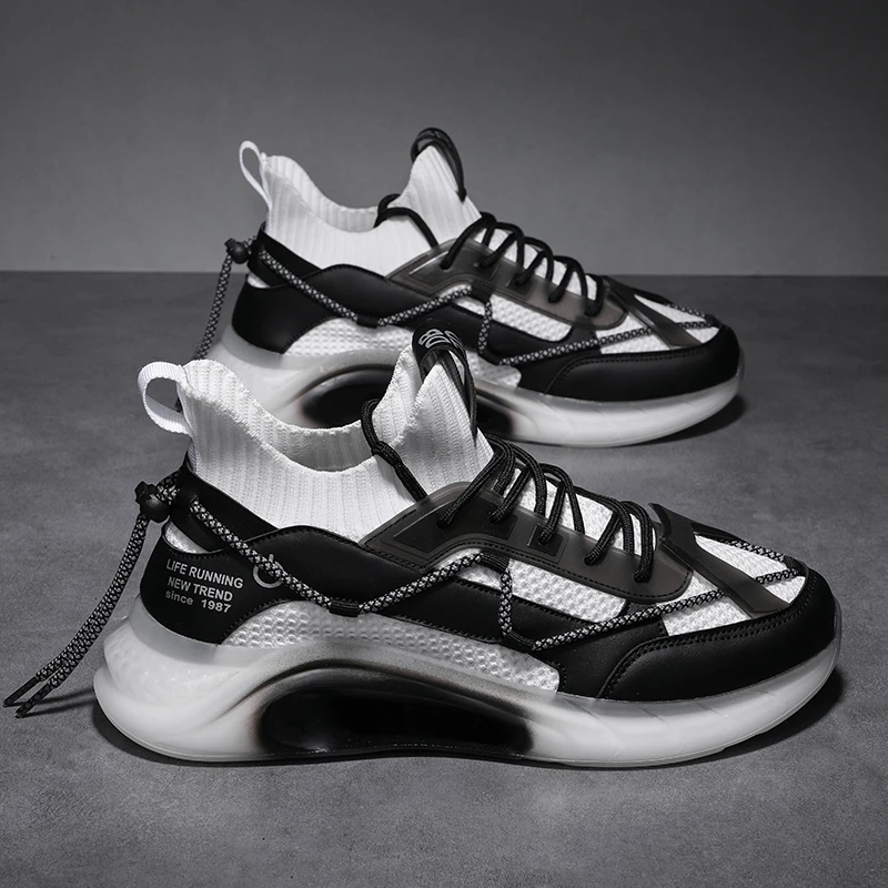 

Высококачественные удобные мужские кроссовки для улицы на платформе, мужская спортивная обувь, сетчатая обувь на шнуровке