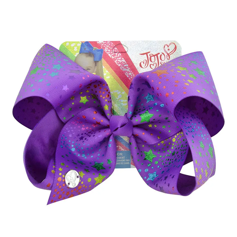 2 " JoJo клип Блеск Радуга кожа Русалка лук с Крокодил Зажимы Дети Bling камуфляж аксессуары для волос шпильки заколки - Цвет: 2