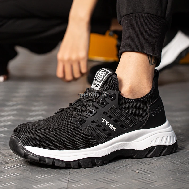 

Safety Shoes Men Puncture Proof Work Sneakers Men Steel Toe Shoes Work Boots Man Indestructible Safety Boots Male Shoes 2021 New