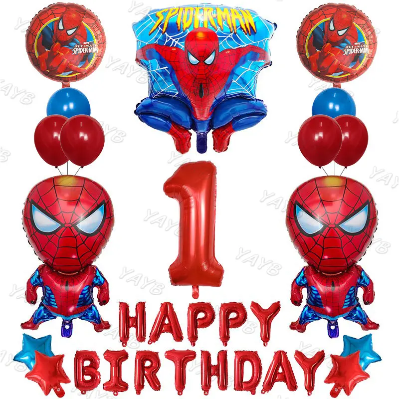 

39Pcs Spiderman Birthday Balloons Set Superhero Air Globos Happy Birth Day Party Decorations Baby Shower Supplies Kids Toys Gift