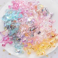 5pcs cute transparent ab color animal shape acrylic spacer beads for jewelry making diy handmade bracelet crafts accessories