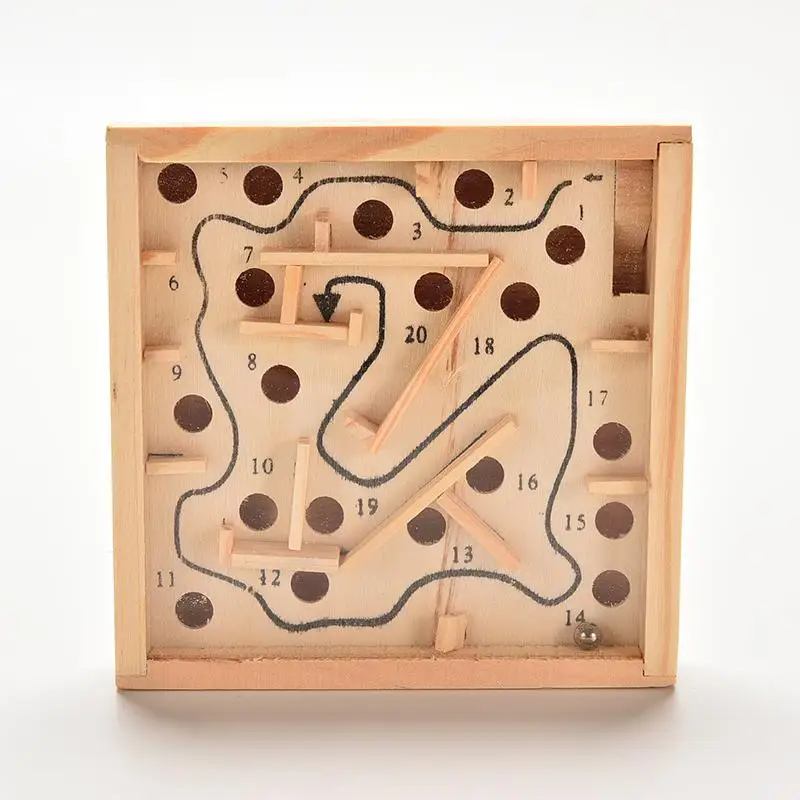 New Solitaire Game Wooden Puzzle Toy Maze Board Kids Children Learning Intelligence Classic Labyrinth Balance Puzzles | Игрушки и хобби