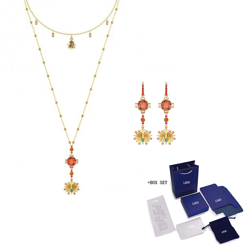 

Fashion trend SWA new goddess of luck dress exquisite and elegant shell decoration gold suit female wild high-end jewelry gift