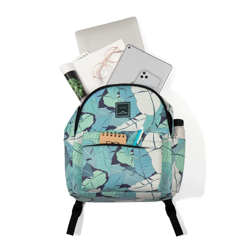 

Green Art Print 14inch Laptop Backpack Women Waterproof Fashion School Backpack Girl Original College Bag Boy Travel Bagback Men