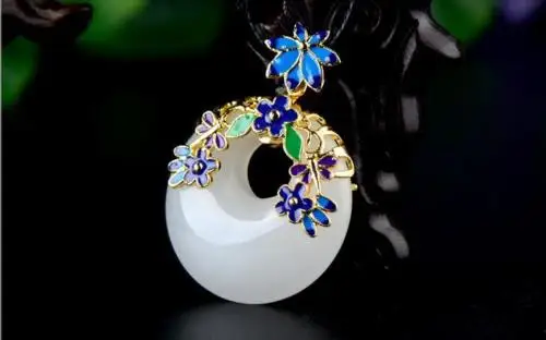 LETSFUN Изящные Ювелирные изделия уникальная мода природный белый нефрит резьба