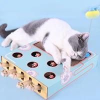 funny cat toy rotary table ball cat scraper circular corrugated rotary table grinder circular porous grinding claw training