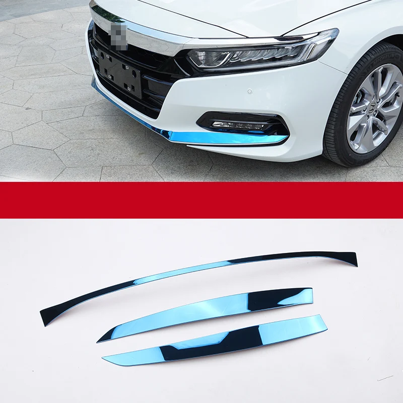 Lsrtw2017 автомобильный Передний Задний бампер отделка украшение для Honda Accord 10th интерьерные аксессуары для формовки - Название цвета: blue 1