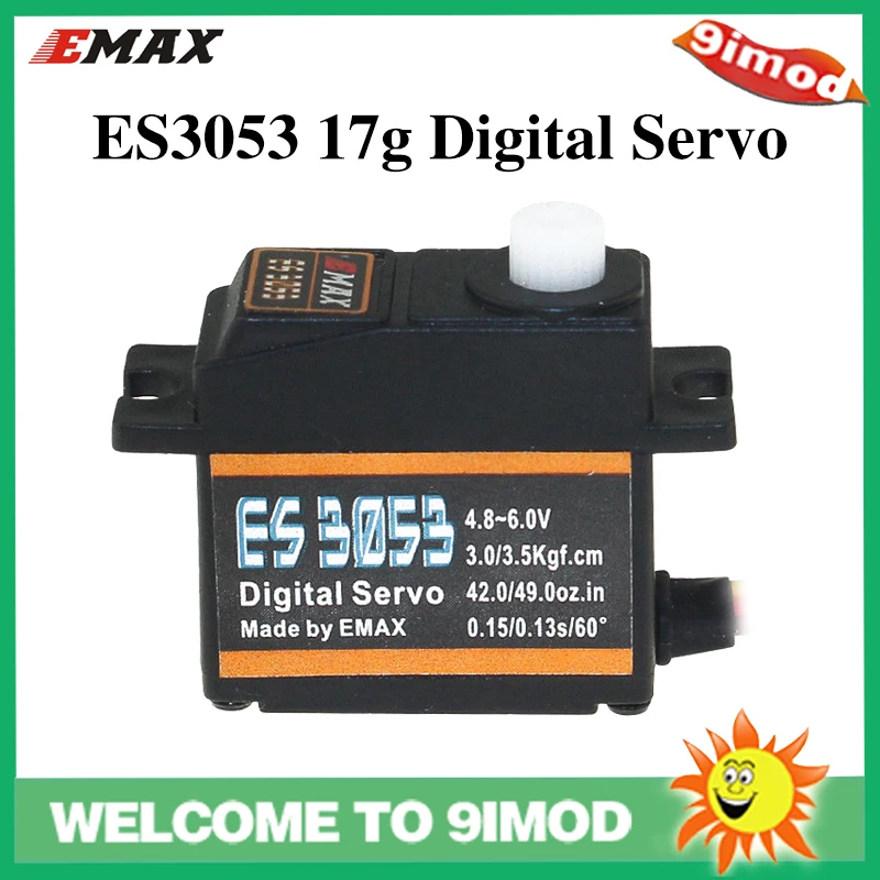 Высокое качество EMAX ES3053 17g 3 5 кг 0.13sec 23T пластиковые шестерни цифровой сервопривод