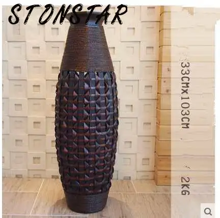 

Bamboo Floor Vase Big Wood Large Flower Antiques Home Decorative Craft Wedding Decoration st184