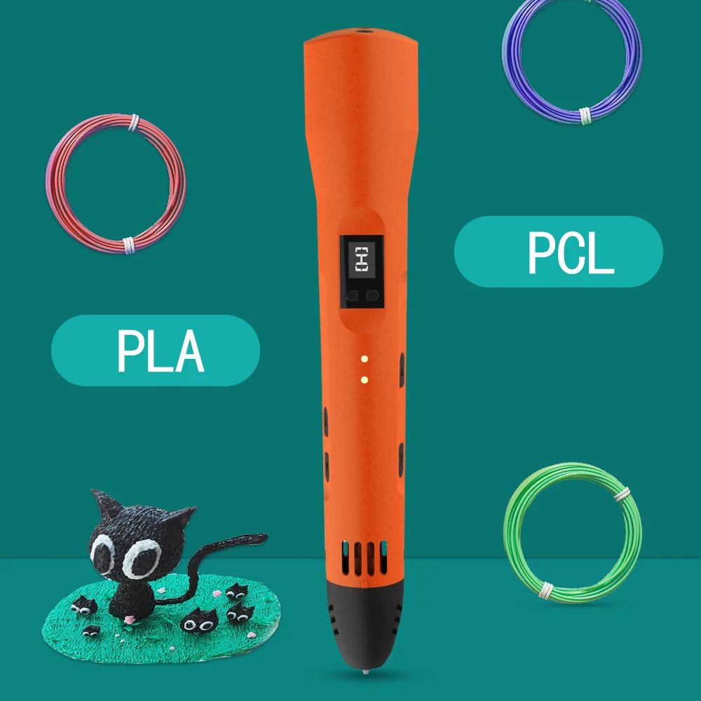 3d ручка QCREATE с поддержкой материалов PCL PLA ЖК экран низкотемпературные ручки для