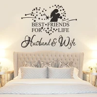 romantic best friends for life husband wife heart wall stickers husband wife wall decal quote art wall sticker decor
