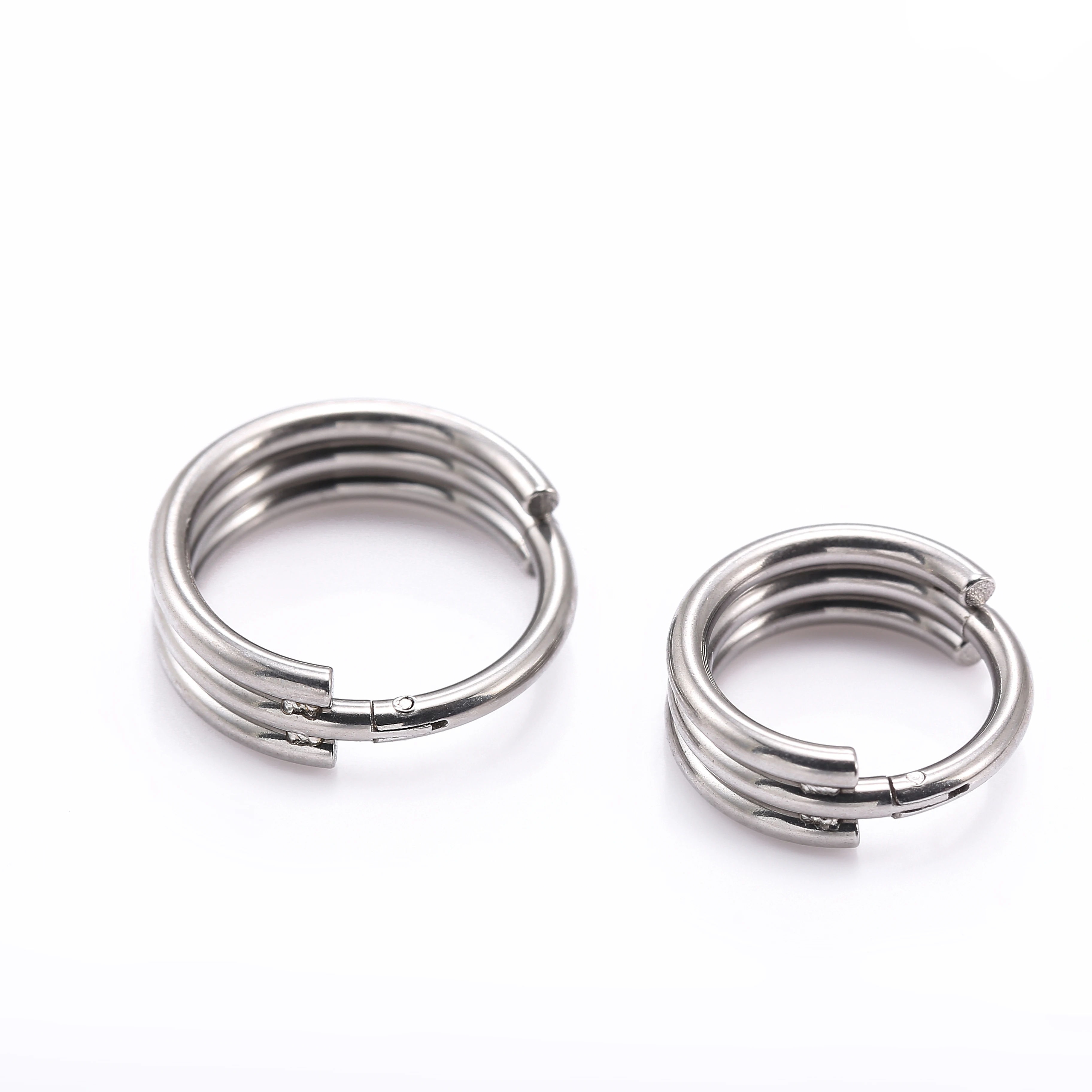 10 шт./лот Бесплатная доставка Бесшовные сегментное кольцо кликер из нержавеющей