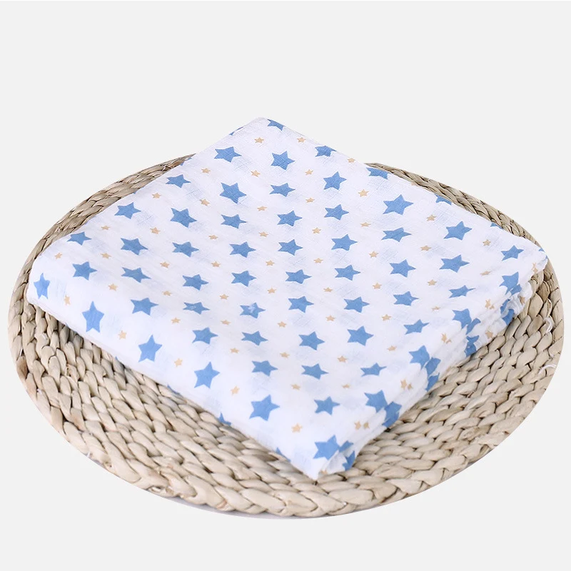 2 слоя 120*120 см Muslin100 % хлопок ребенка пеленать мягкий силиконовый чехол с рисунком