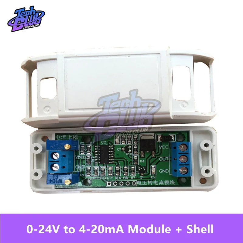 

Преобразователь напряжения в ток 0-3,3 в 0-5 в 0-10 в 0-15 в от 0-24 В до 0-20 мА/4-20 мА модуль преобразования передатчика тока + Корпус