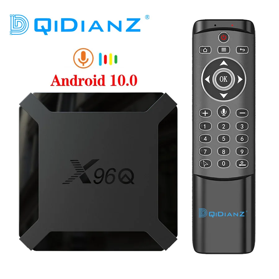 X96Q Android 10 0 Смарт ТВ бокс Allwinner H313 Четырехъядерный 4K Youtube телеприставка x96 мини