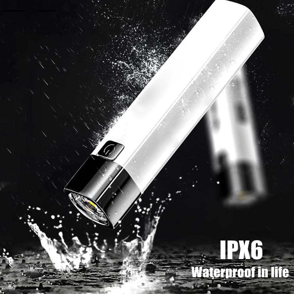 Портативный светодиодный мини-фонарик с зарядкой от USB водонепроницаемый