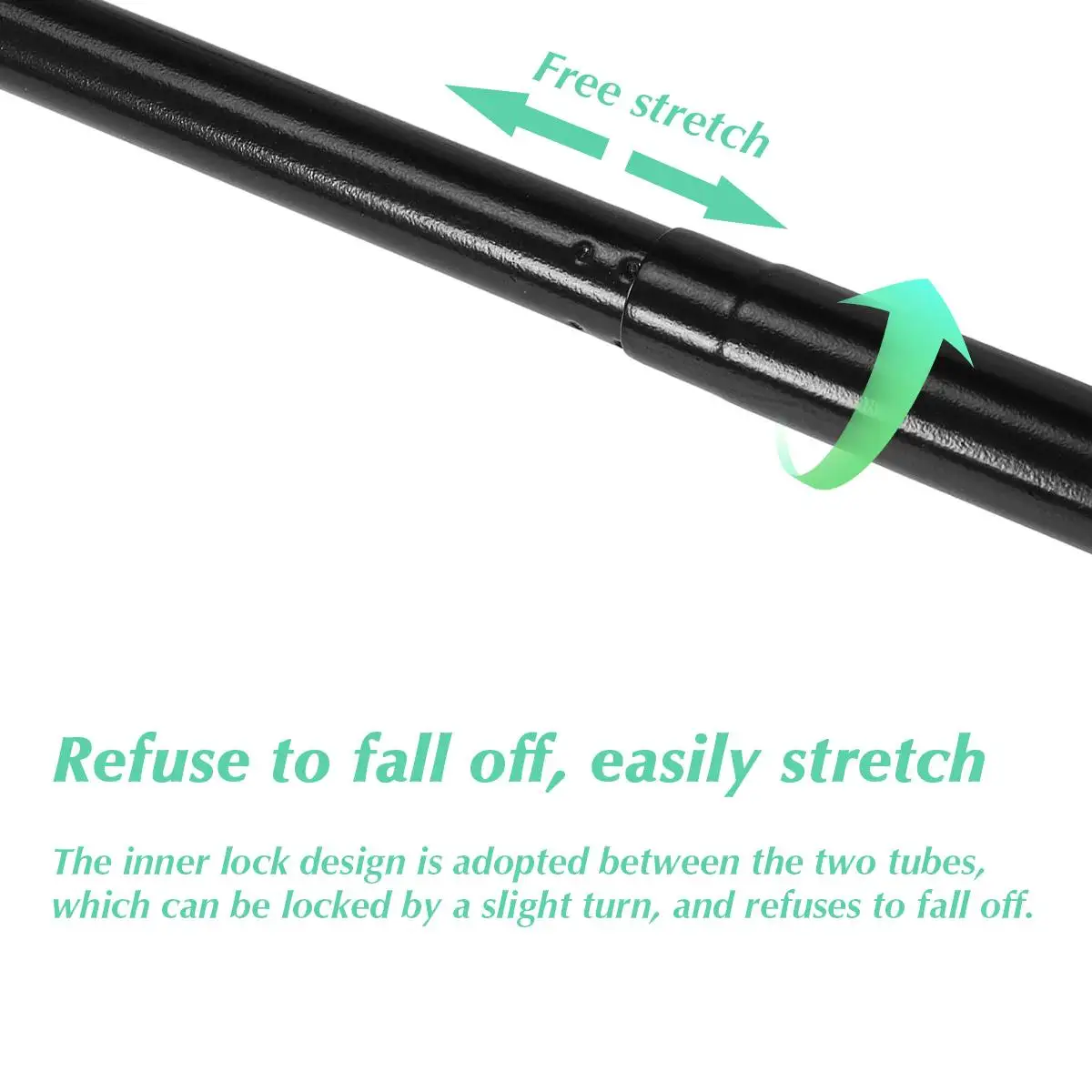 Выдвижная изогнутая штанга для душевой занавески 6 размеров черная U-образная