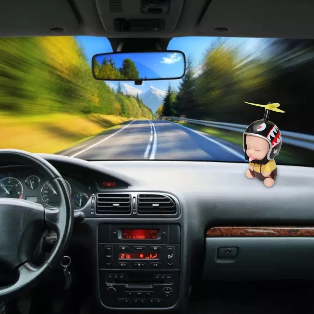 Шлем с бамбуковой стрекозой, милая P кукла, украшение интерьера, креативная кукла