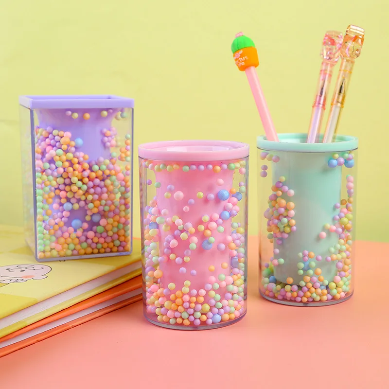 

Cute Pen Holder Desktop Large Capacity Pencil Case Organizer Container Stand School Office Storage Desk Organizer Stationery