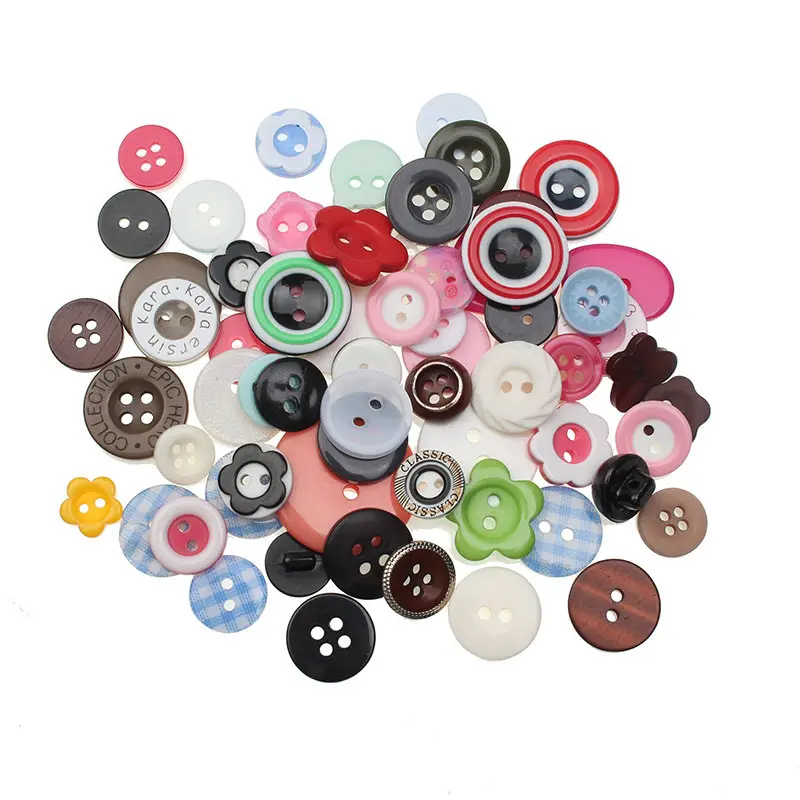100-50 шт смешанные цвета деревянные пуговицы для одежды с плоской задней частью