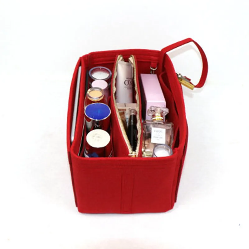 

For SPEEDYS 25 30 35 Felt Insert Bag Women Insert Organizer Handbag Organizer with pockets for Cosmetics Makeup Bag Organizers