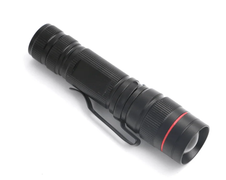 UV Flashlight 3 Modes Portable Lantern Zoom In LED Flashlight Ultra Violet Invisible Ink Marker Detection Torch Light 1* 1450/AA - Испускаемый цвет: black