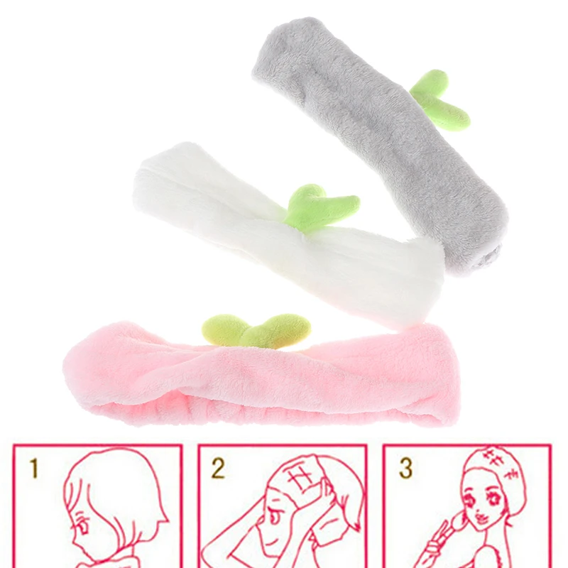 Новинка Мягкий милый плюшевый ободок для волос девочек Повязка с эффектом мытья