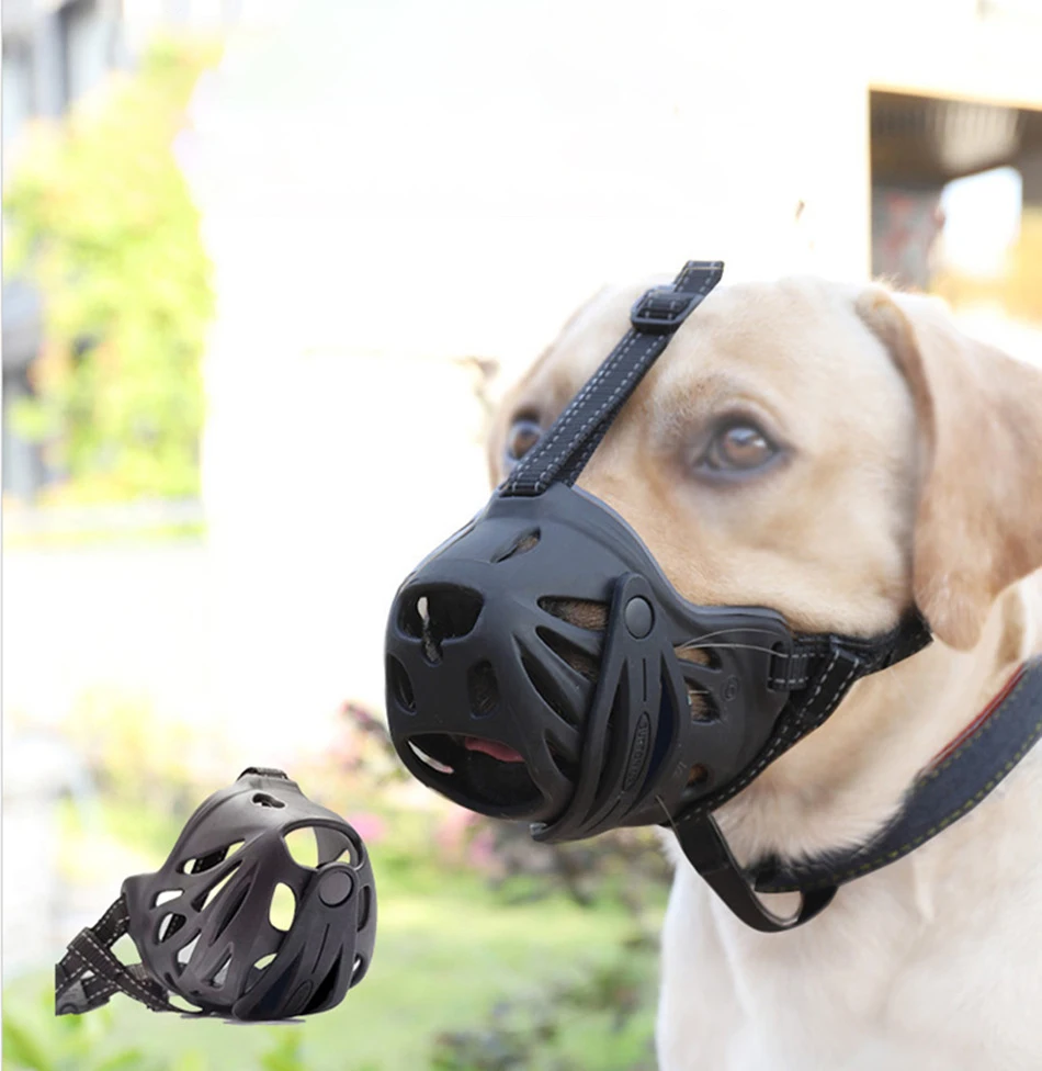 

Muzzle for Dog Breathable Basket Muzzle for Anti-Bite Prevent Licking Rubber Mouth Cover Drink Water Multifunctional Dog Mask