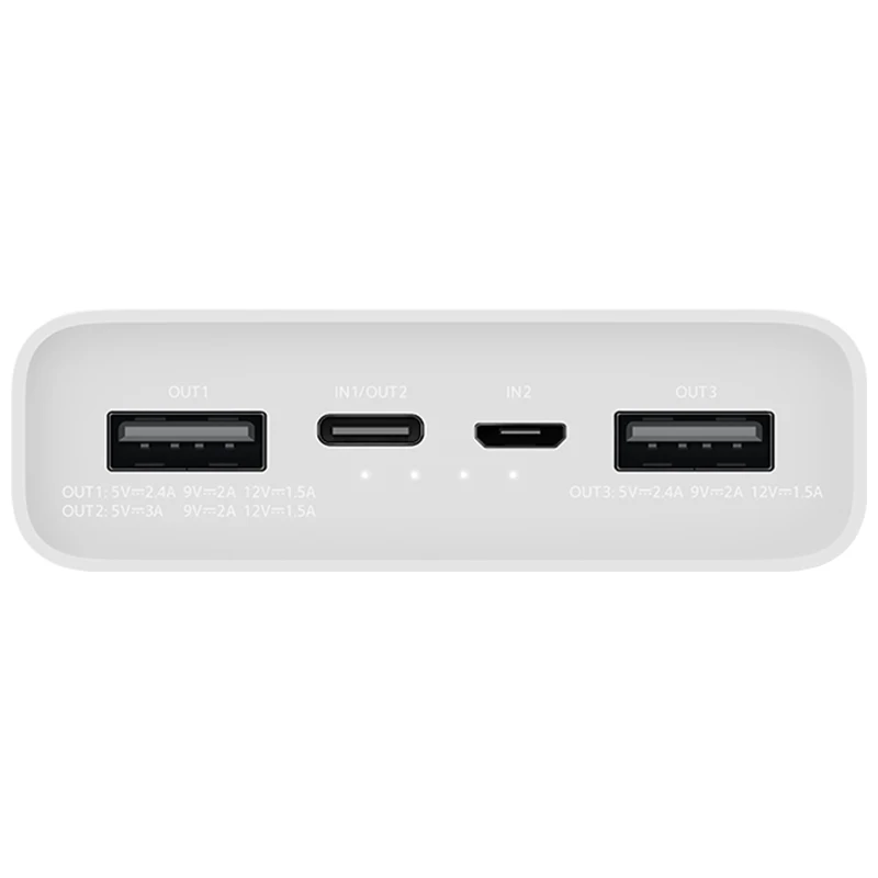 Xiao mi power Bank 20000 мАч 2C Оригинальное портативное зарядное устройство с поддержкой QC3.0 Dual USB mi внешний аккумулятор 20000 для мобильных телефонов