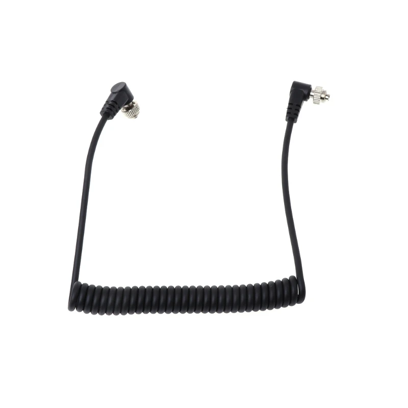 

M-M PC Sync Cord Male To Male Flash Spring Cable With Screw Lock for canon