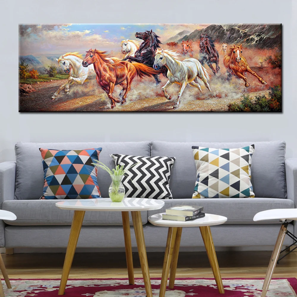 Алмазная живопись 5D алмазная вышивка в виде животных крестиком бегущая лошадка