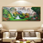 Алмазная 5D живопись AB, лес, пейзаж, большой размер, водопад, озеро, сделай сам, алмазная вышивка, мозаика, картина Стразы, домашний декор