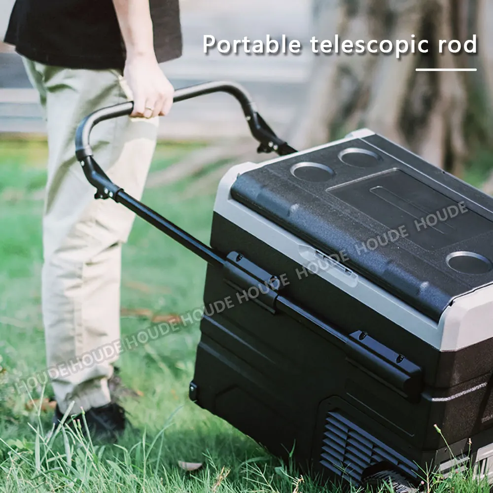 

Electric Car Fridge 45L Large Capacity Portable Cooler With Wheel 60W Low Energy Consumption Quick Freezing Refrigerator