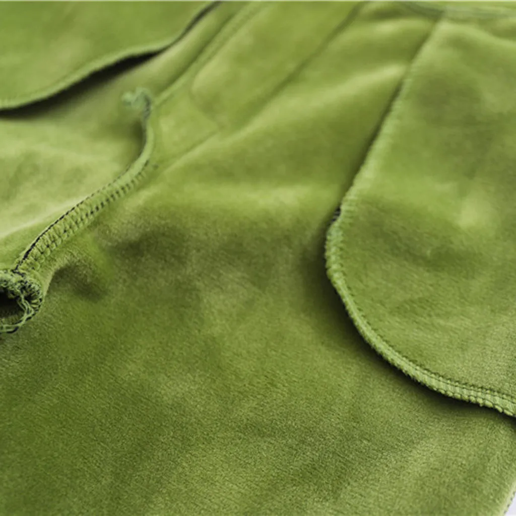 

Winter High Waisted Emolliency Velvet Pants Black Bodycon Trousers for Women Autumn Thicken Warm Clothes Female Green Black12.12