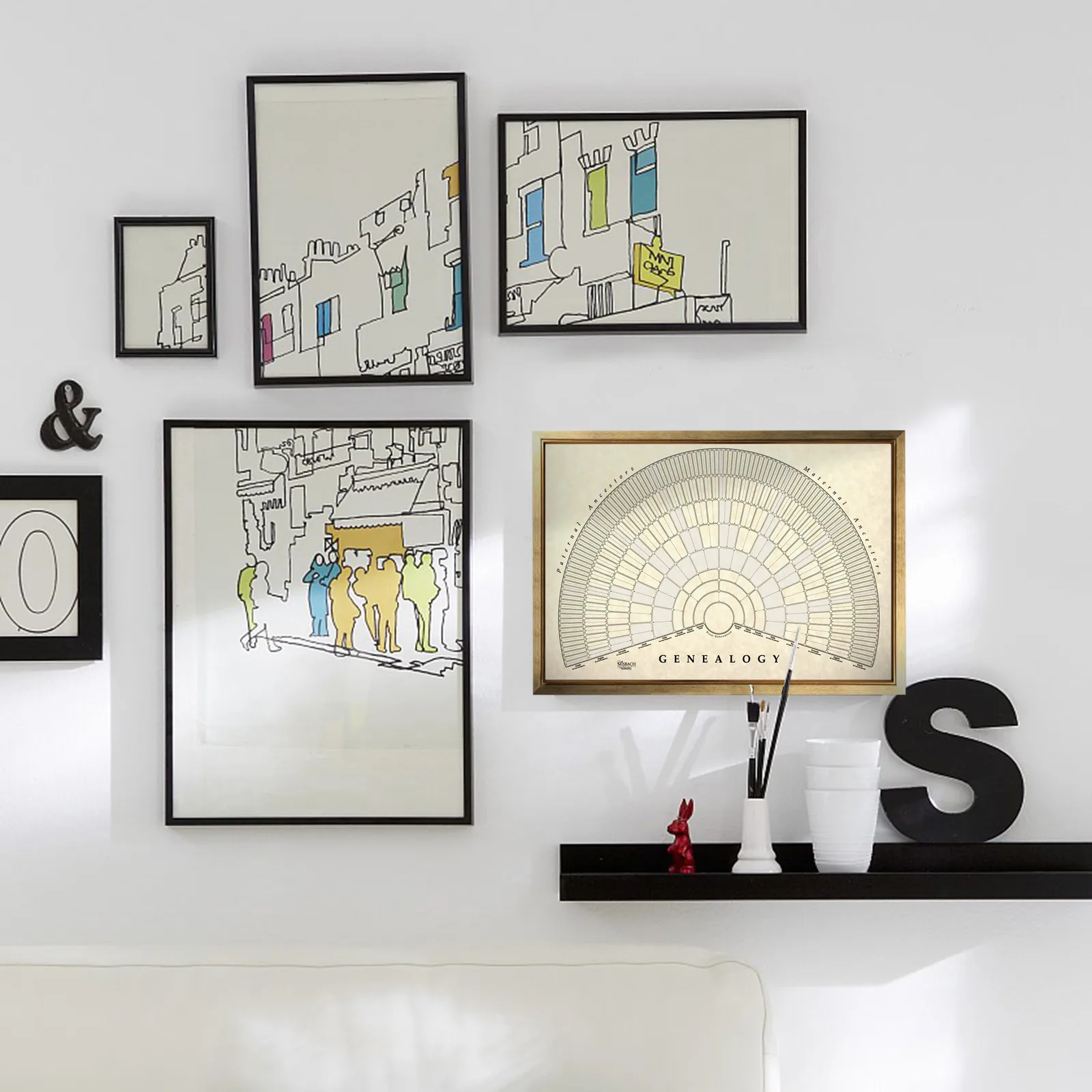 Схема семейного дерева сделай сам персональный настенный постер ручной работы с