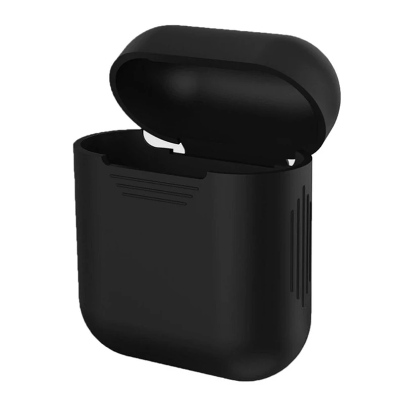 Силиконовый чехол для Apple Airpods разноцветный защитный с защитой от потери