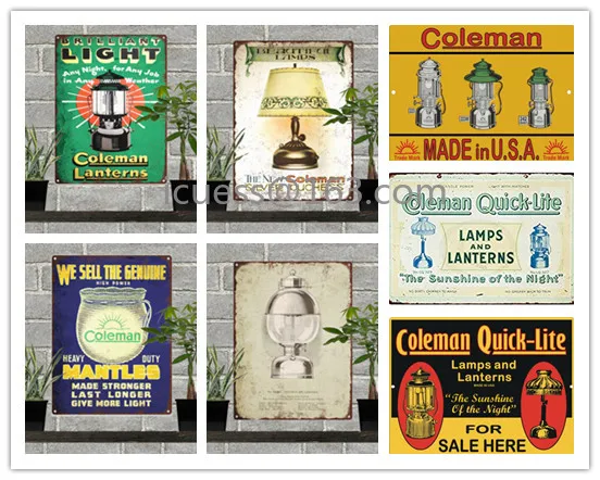 

Coleman Kerosene Lantern Metal Tin Sign