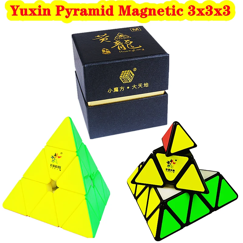 

Yuxin Pyramid Magnetic 3x3x3 Magic Huanglong Cube Speed Puzzle little 3x3 Cubo Pyraminxed Magico Educational kid Toys Gifts cube