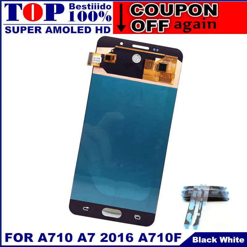 Замена датчика lcd s для Samsung Galaxy A7 2016 A710 A710F A710M AMOLED телефон дисплей кодирующий