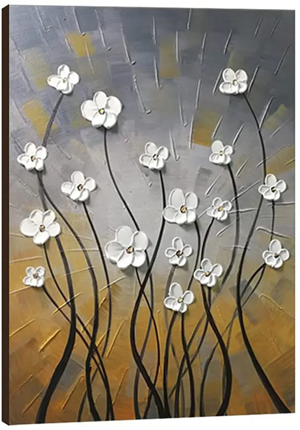 

100% Hand Painted Oil Paintings Abstract Canvas Wall Art Flowers Artwork No Frame For Living Room Home Decorations Wall Decor