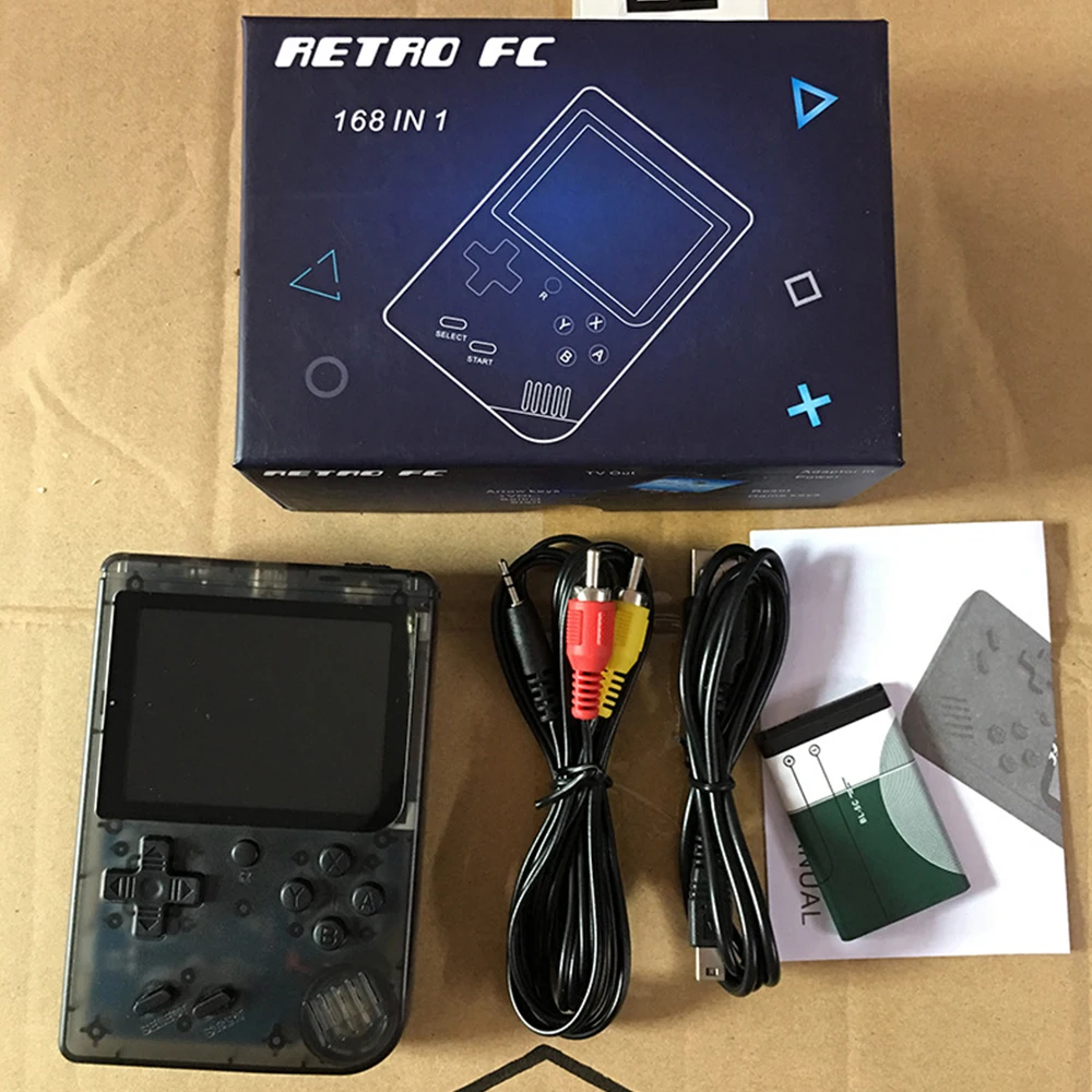 Видео игра 8 бит ретро мини Карманный ручной игровой плеер встроенный 168