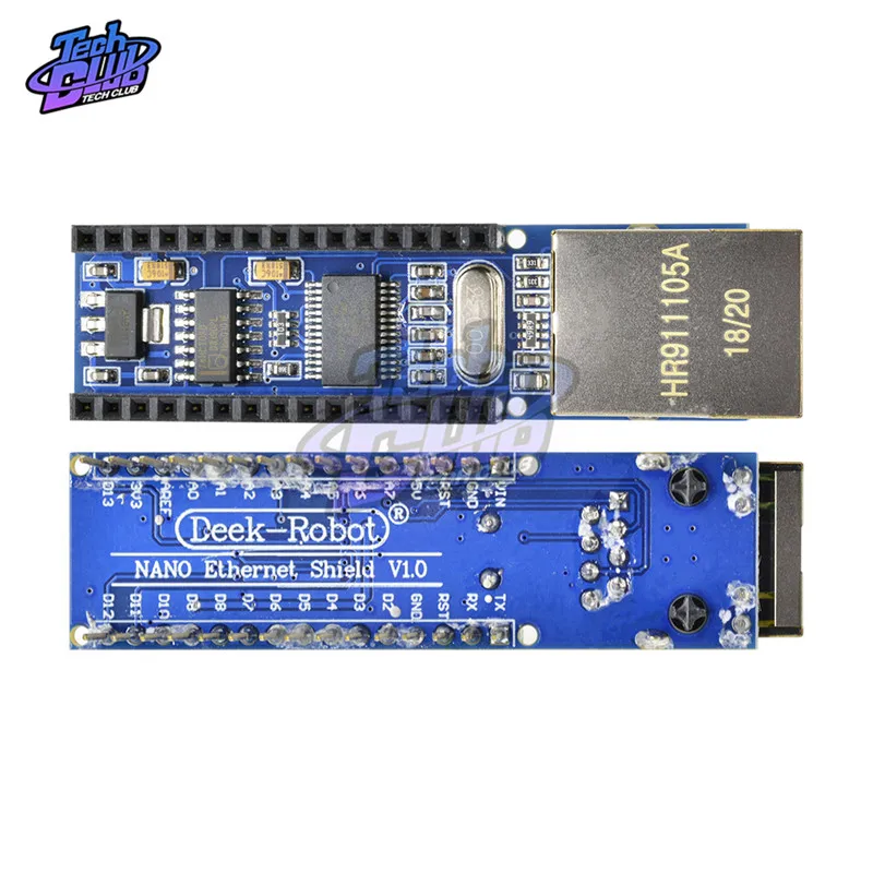 1PCS Nano V3 Ethernet Shield ENC28J60 Microchip HR911105A Webserver Board Module for Arduino 3.0 | Инструменты