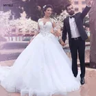 Женское платье невесты MYYBLE 2021, длинное платье с длинным рукавом, платье невесты