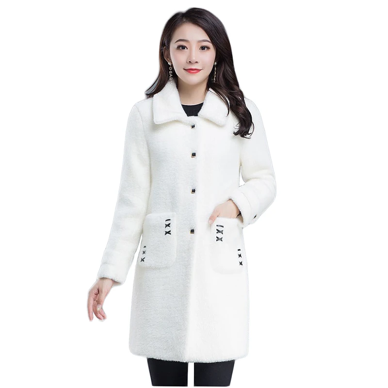 Haute Couture Fur Parkas Top Women Clothing Shaggy Coat Winter Imitate Mink Cashmere Keep Warm Outwear Quality Assurance 367