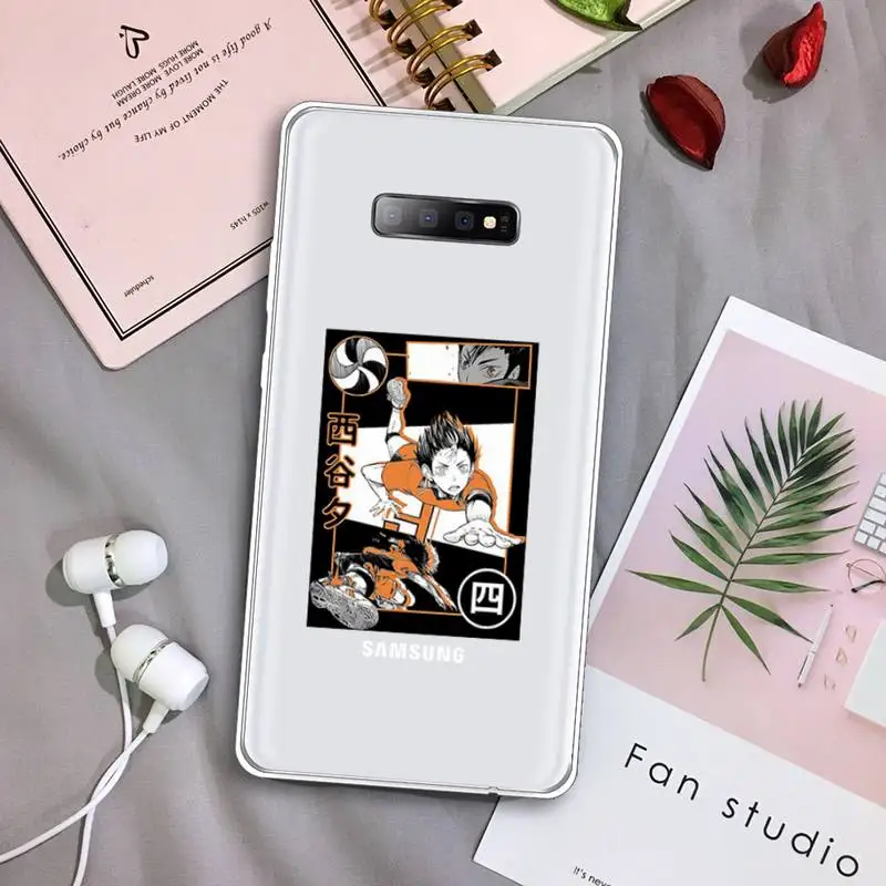 

Oya Oya Oya Haikyuu Volleyball anime Phone Case Transparent For Samsung Galaxy A 71 21s S note 8 9 10 plus 20 ultra