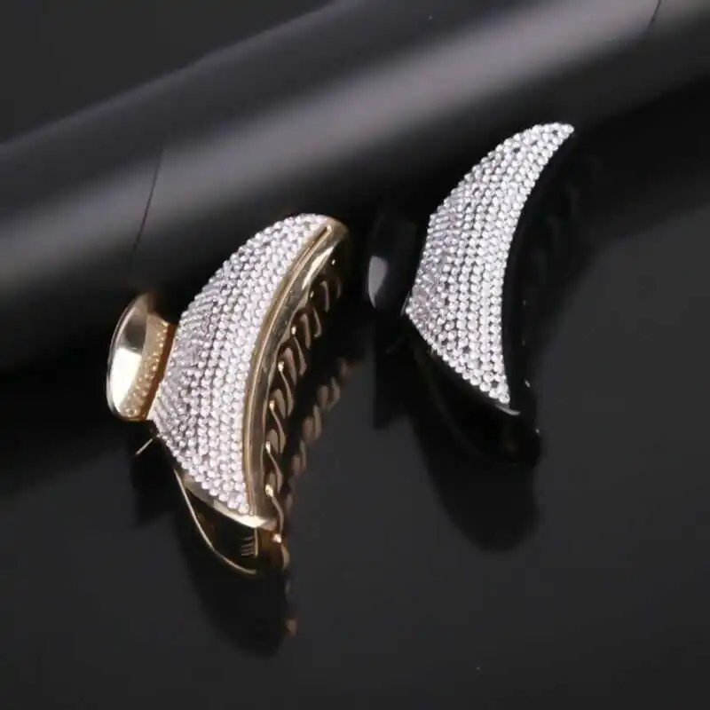 

Large Hairpin Rhinestone Headwear New Clip Crystal Women Hair Claw Luxury