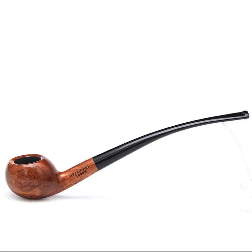 Высокого качества с длинными стеблями прямые табачная трубка из красного дерева