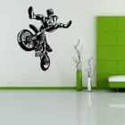 Мотоцикл кросс-кантри гоночный Спорт художественная Настенная Наклейка виниловая роспись автомобиля креативная наклейка для детской комнаты