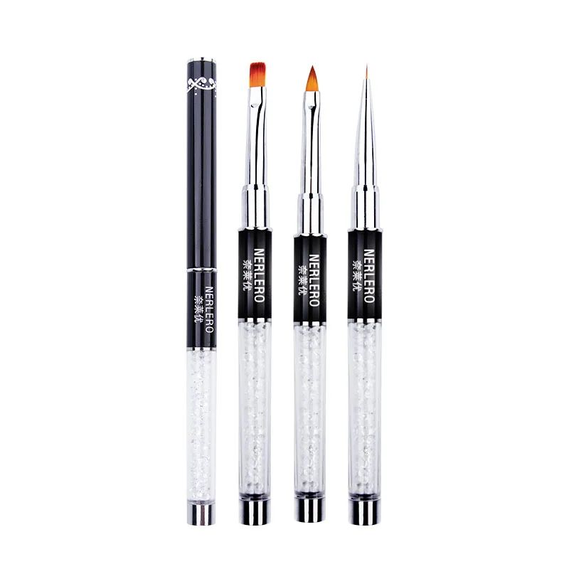 Лак для ногтей кисть нанесения лака дизайн с вентилятором акриловая плоская